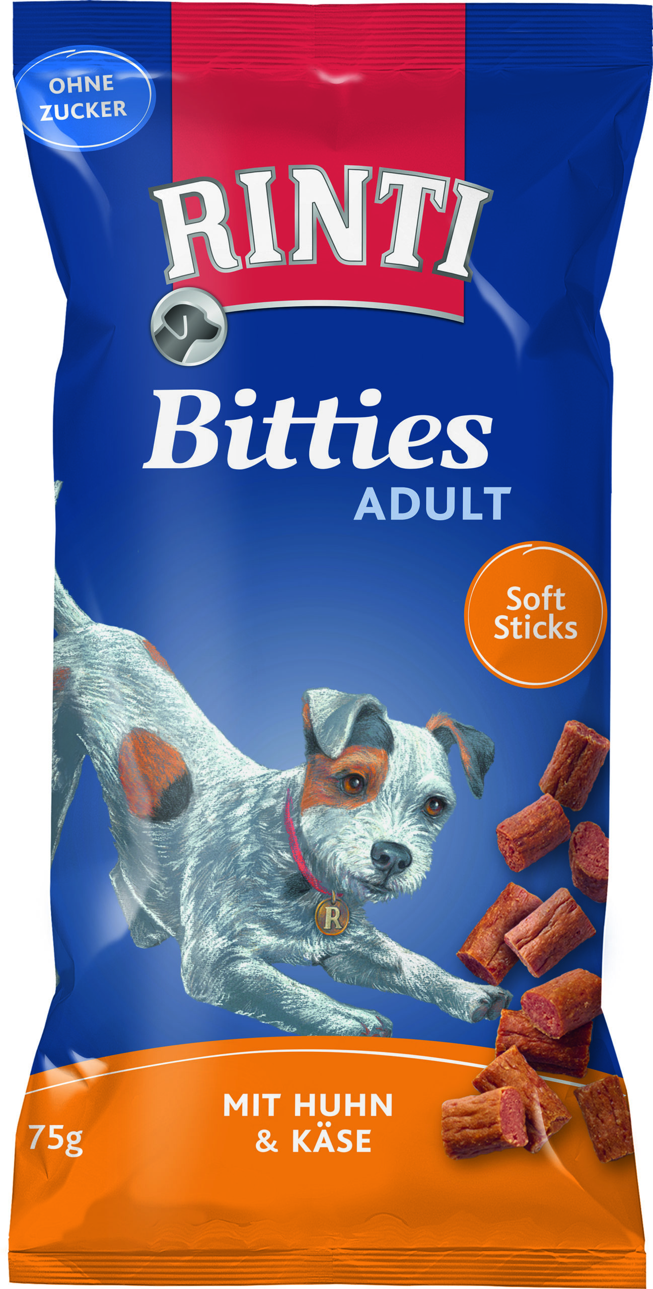 Rinti Bitties Adult Huhn + Käse 75g