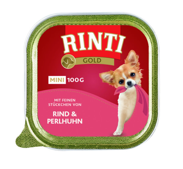 Rinti Gold Mini Rind & Perlhuhn 100g