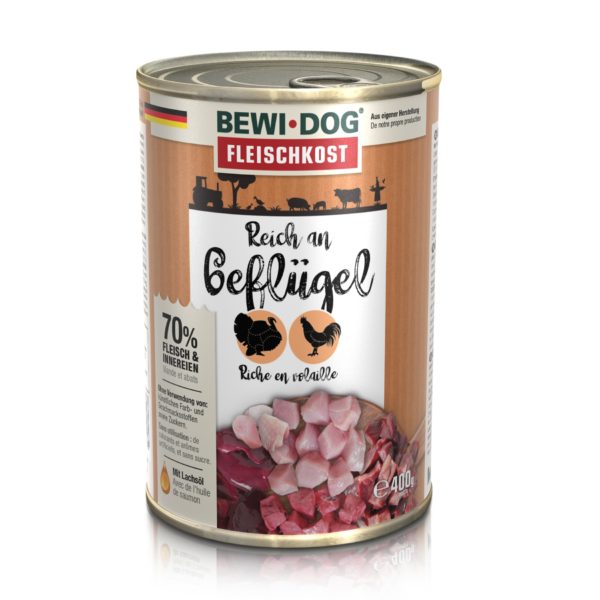 BEWI DOG  Fleischkost reich an Geflügel