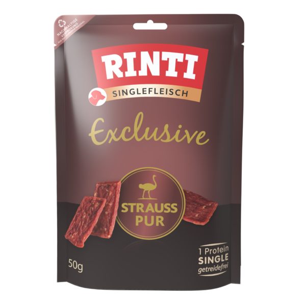 Rinti Singlefleisch Exclusive Strauß pur 50g