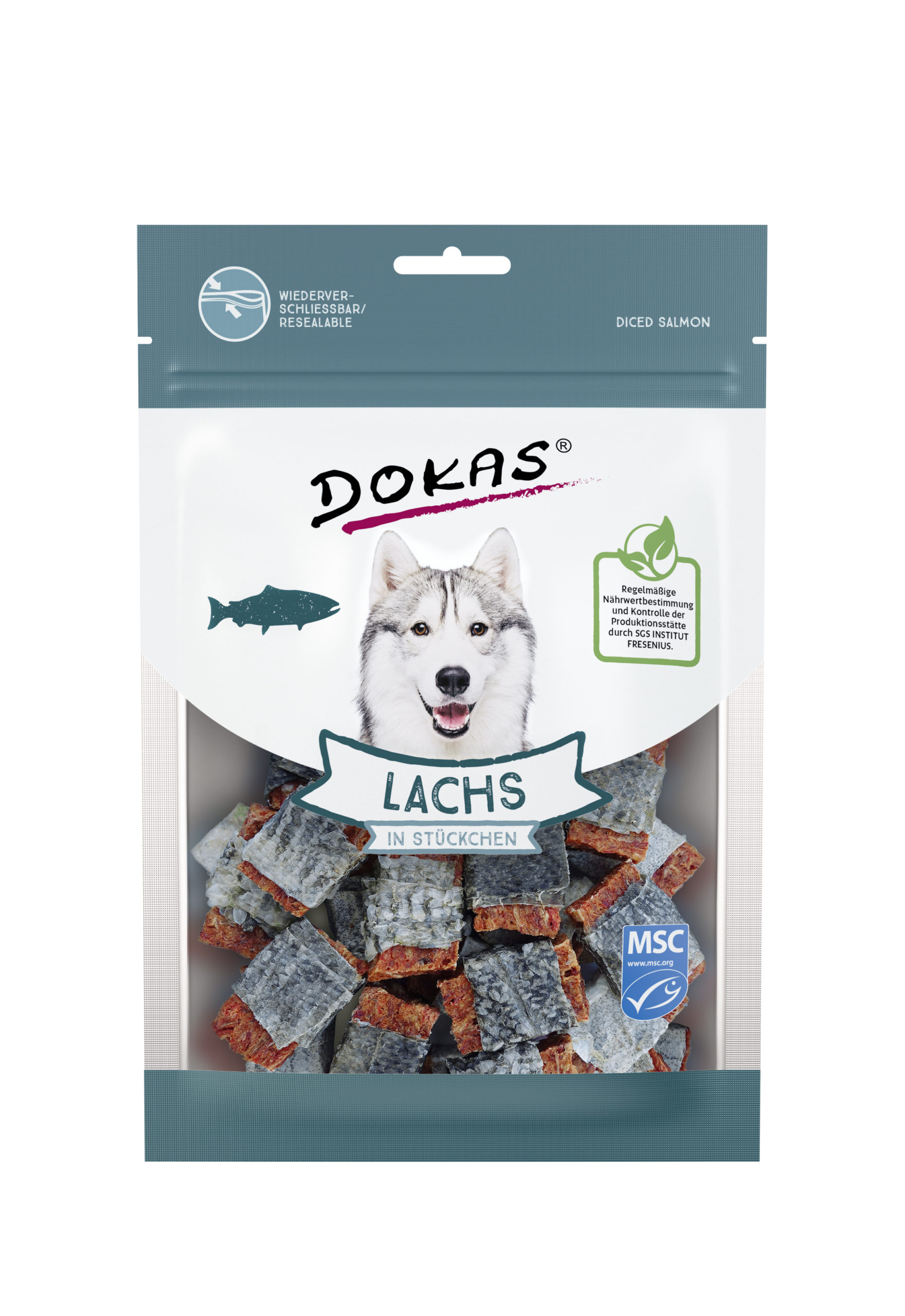 Dokas  Lachs in Stückchen 80g