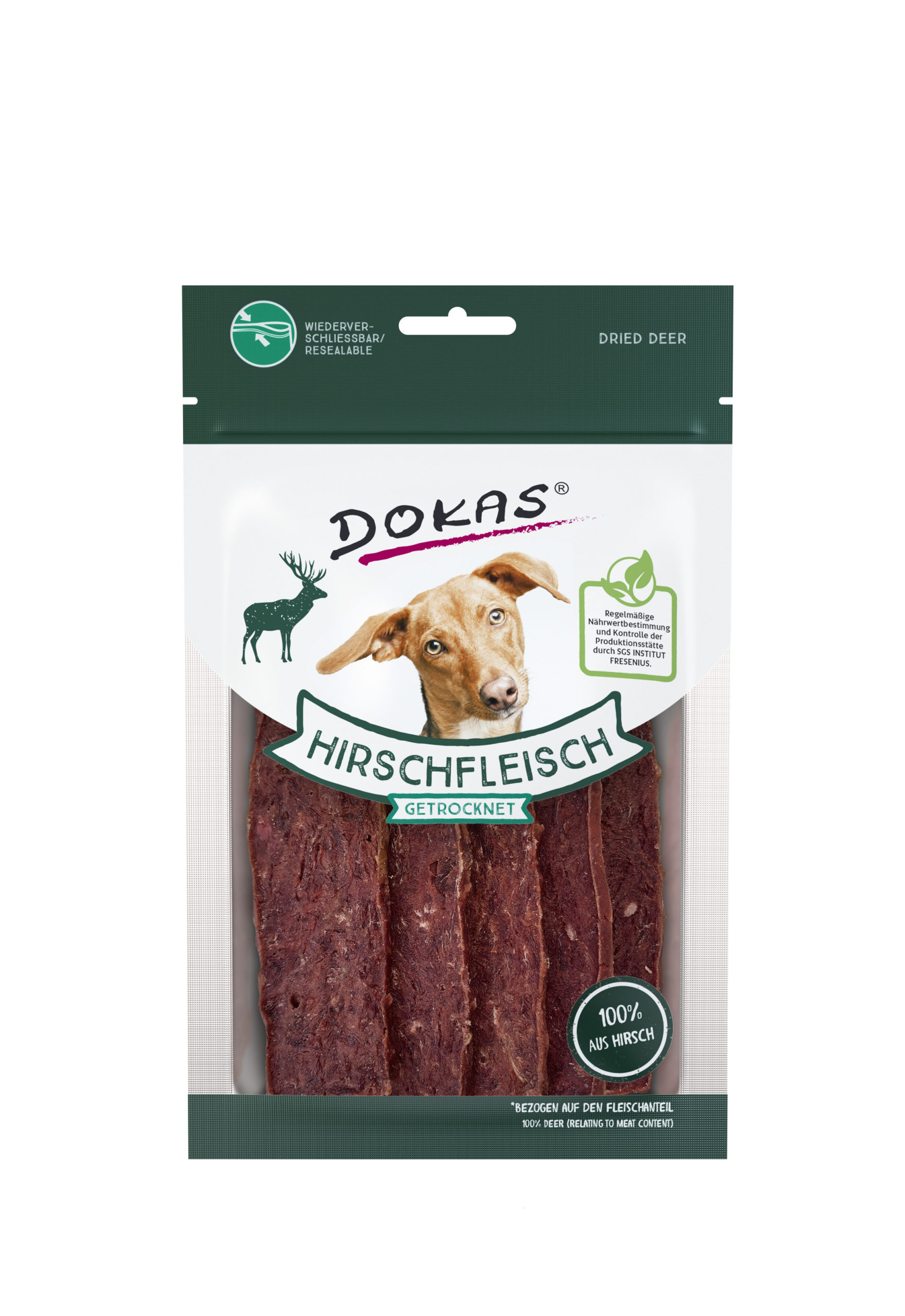 Dokas Hirschstreifen Getrocknet 60g