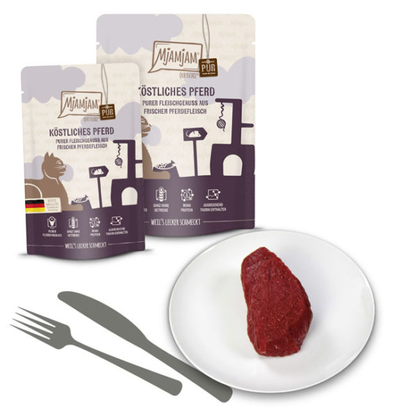 Mjamjam - Purer Fleischgenuss - Quetschie köstliches Pferd pur – Bild 2