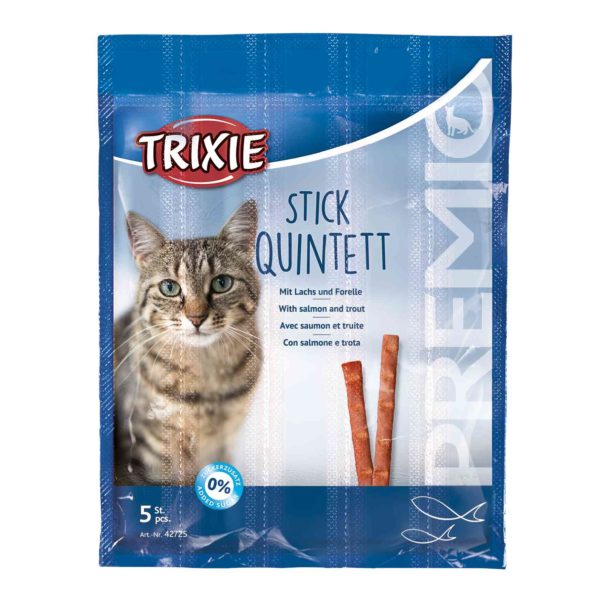 Trixie Premio Stick Quintett mit Lachs und Forelle 5 x 5g