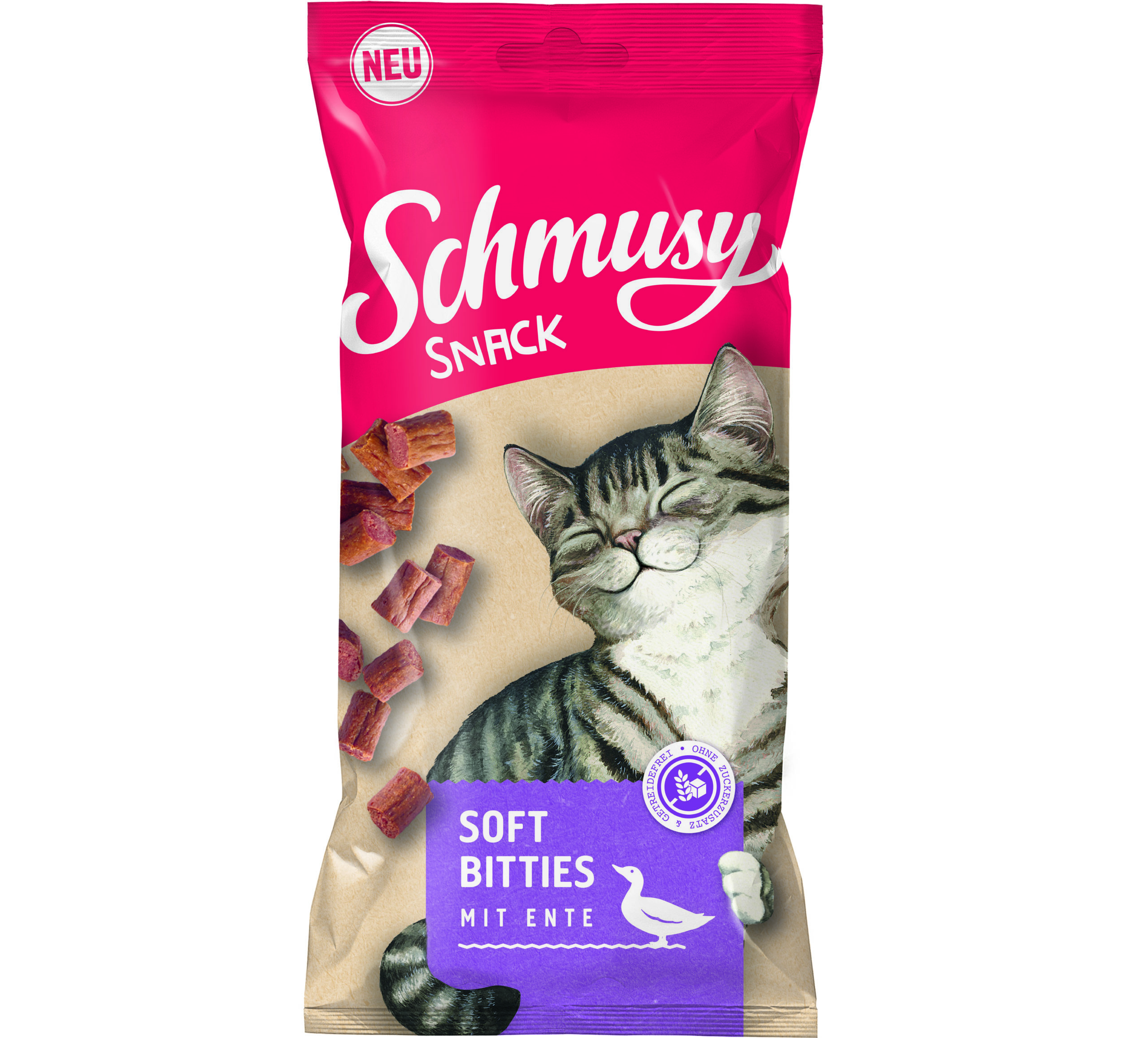 SCHMUSY Snack - Soft Bitties mit Ente 60g
