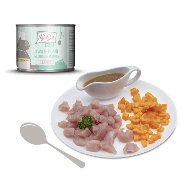 Mjamjam - blanchierte Pute mit leckeren Möhrchen an Soße - Dose – Bild 2