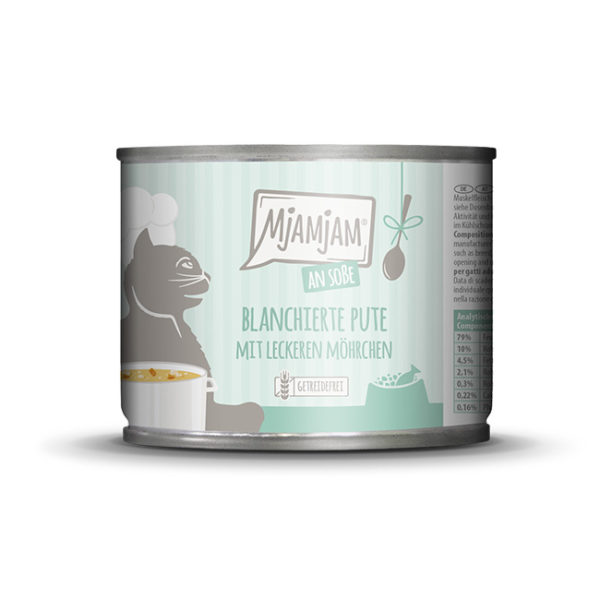 Mjamjam - blanchierte Pute mit leckeren Möhrchen an Soße - Dose