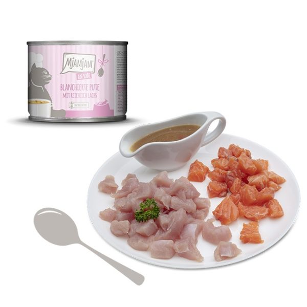 Mjamjam - blanchierte Pute mit reichlich Lachs an Soße – Bild 2
