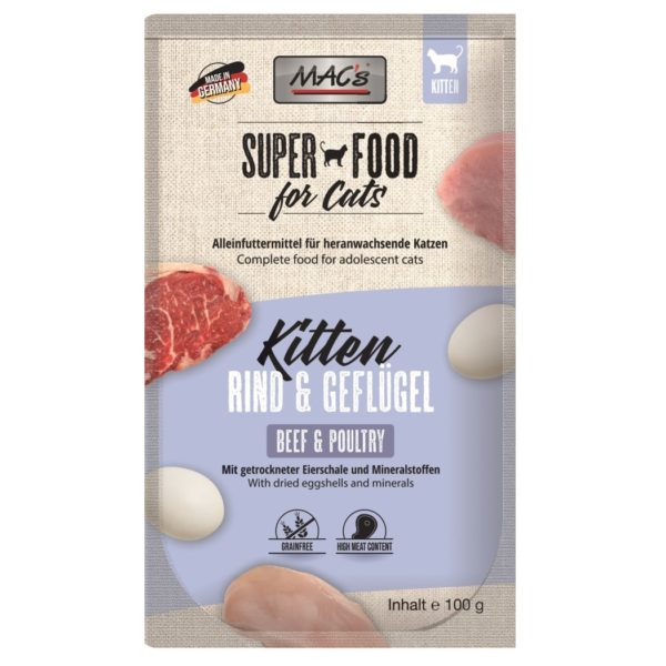 Mac´s - Katze Pouch - Kitten Rind & Geflügel 100g