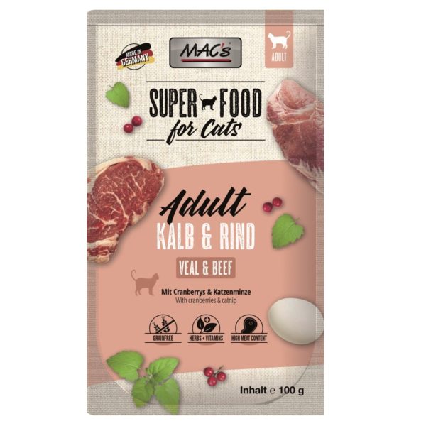 Mac´s - Katze Pouch - Kalb & Rind 100g