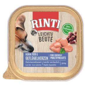 Rinti Leichte Beute -Huhn pur & Geflügelherzen 300g