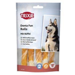 Trixie Denta Fun Buffalo Chewing Rolls, verpackt 70g