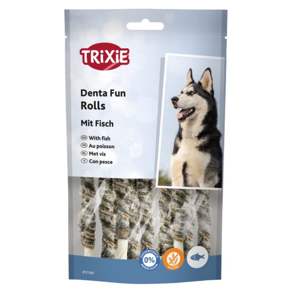 Trixie Denta Fun Fish Chewing Rolls, verpackt 75g