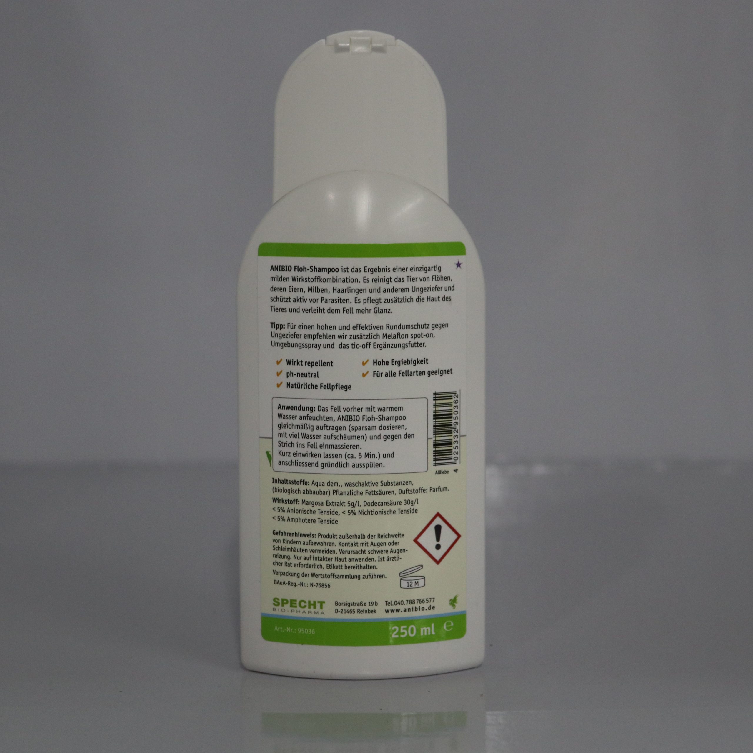 Anibio Melaflon Floh-Shampoo 250ml – Bild 2