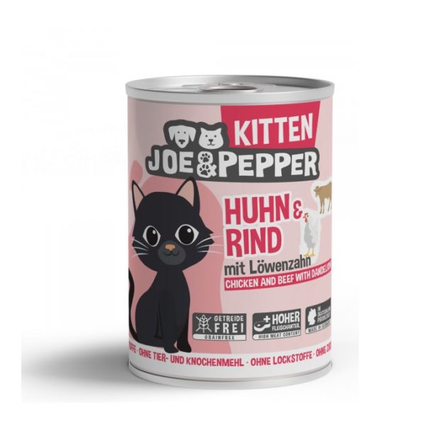 Joe & Pepper Kitten Huhn & Rind und Löwenzahn