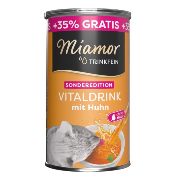 Miamor Trinkfein Vitaldrink mit Huhn 185ml Sonderedition 35% Gratis