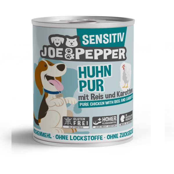 Joe & Pepper Huhn Pur mit Reis und Karotten
