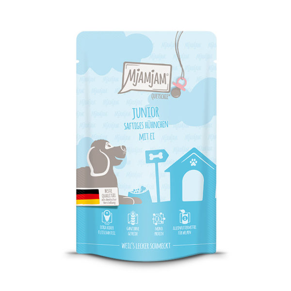 Mjamjam - Quetschie - Junior saftiges Hühnchen mit Ei 125g