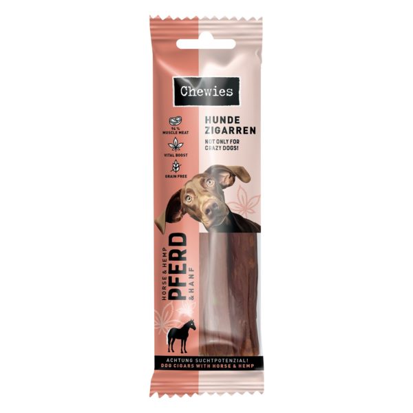 Chewies Hundezigarre Pferd & Hanf 75g