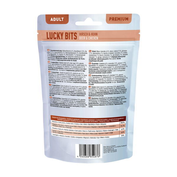 Chewies LUCKY BITS Hirsch & Huhn Adult 100g – Bild 2