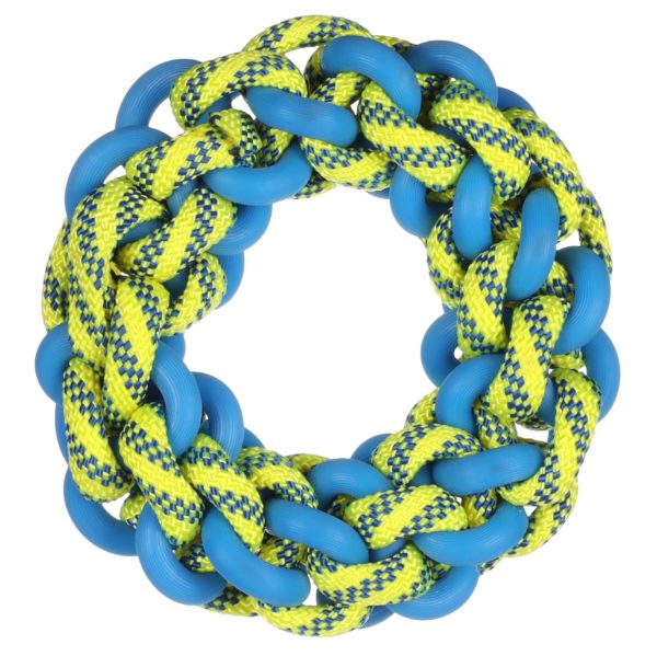 Flamingo Spielzeug Tofla Ring Schnur blau & gelb – Bild 2