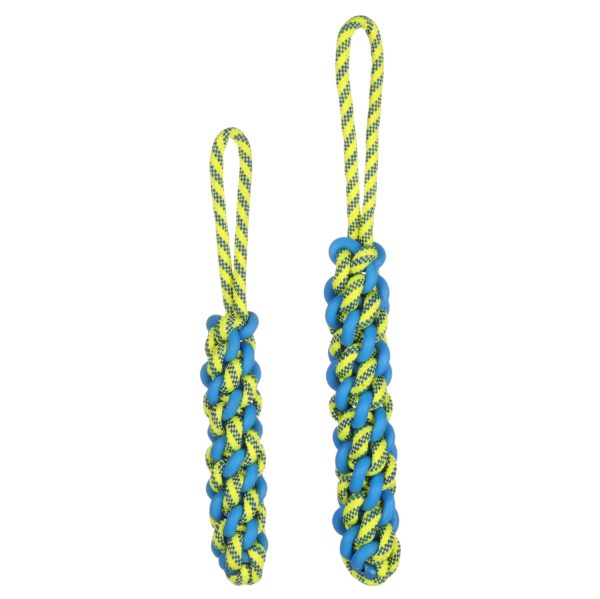 Flamingo Spielzeug Tofla Stick Zerrseil blau & gelb