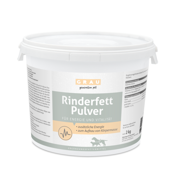 Grau Rinderfett-Pulver