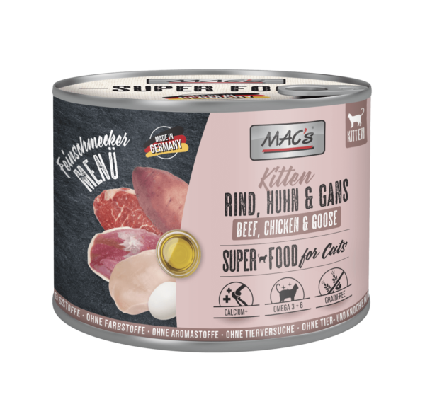 Mac´s Cat FS Kitten Rind, Huhn & Gans 200g