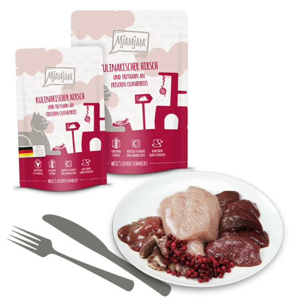 Mjamjam - Quetschie kulinarischer Hirsch und Truthahn an frischen Cranberries – Bild 2