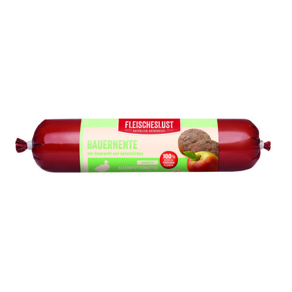 Fleischeslust - Sensitiv Bauernente mit Amaranth und Apfelstücken