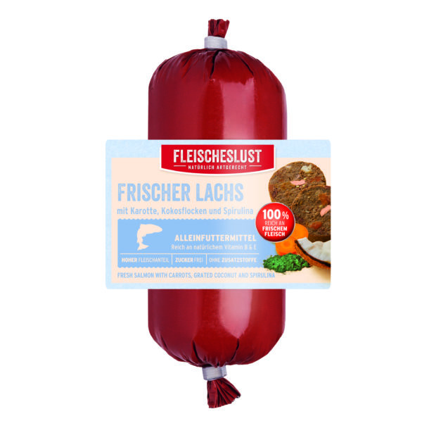 Fleischeslust - Classic Frischer Lachs mit Karotte, Kokosflocken & Spirulina