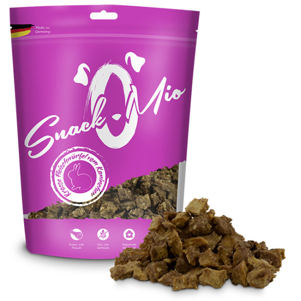 Snack-O-Mio - Krosse Fleischwürfel vom Kaninchen 125g – Bild 2
