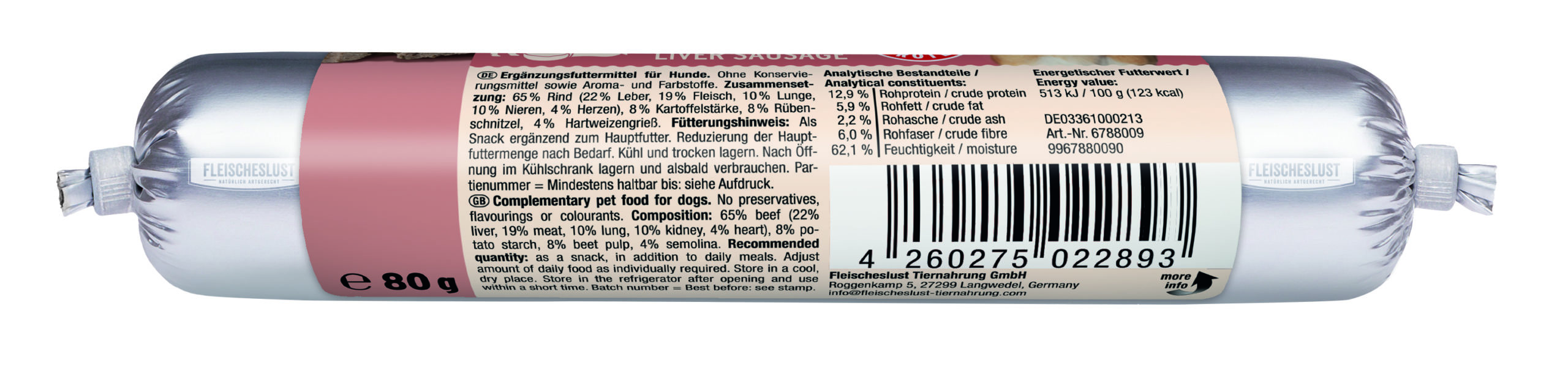 Fleischeslust - meat & treat Rinderleberwurst – Bild 2