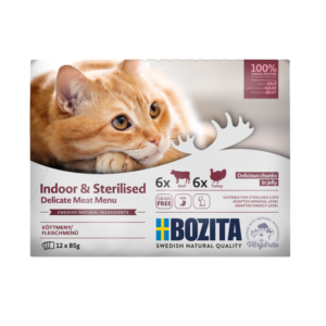 Bozita Cat MultiPack Indoor&Sterilised Rind & Truthahn 12x85g Pouch