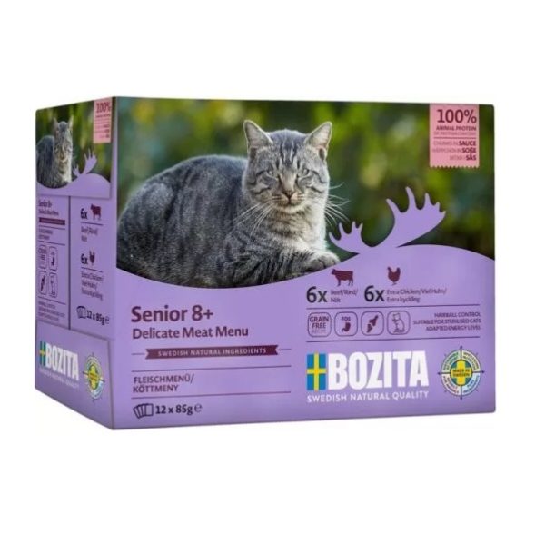 Bozita Cat Senior 8+ MultiPack Häppchen in Sauce 12x85gP