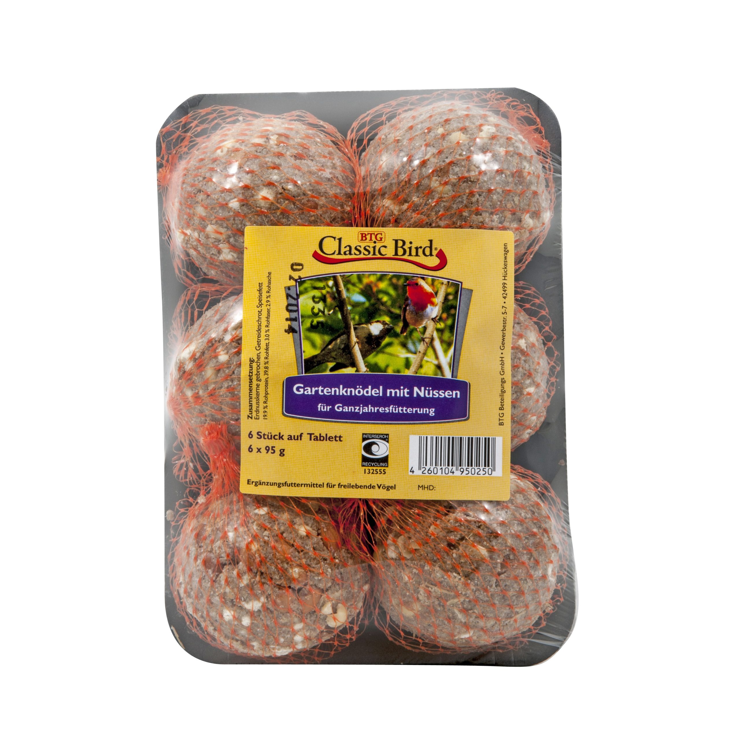BTG Classic Bird Garten Nussknödel 6 x 95g