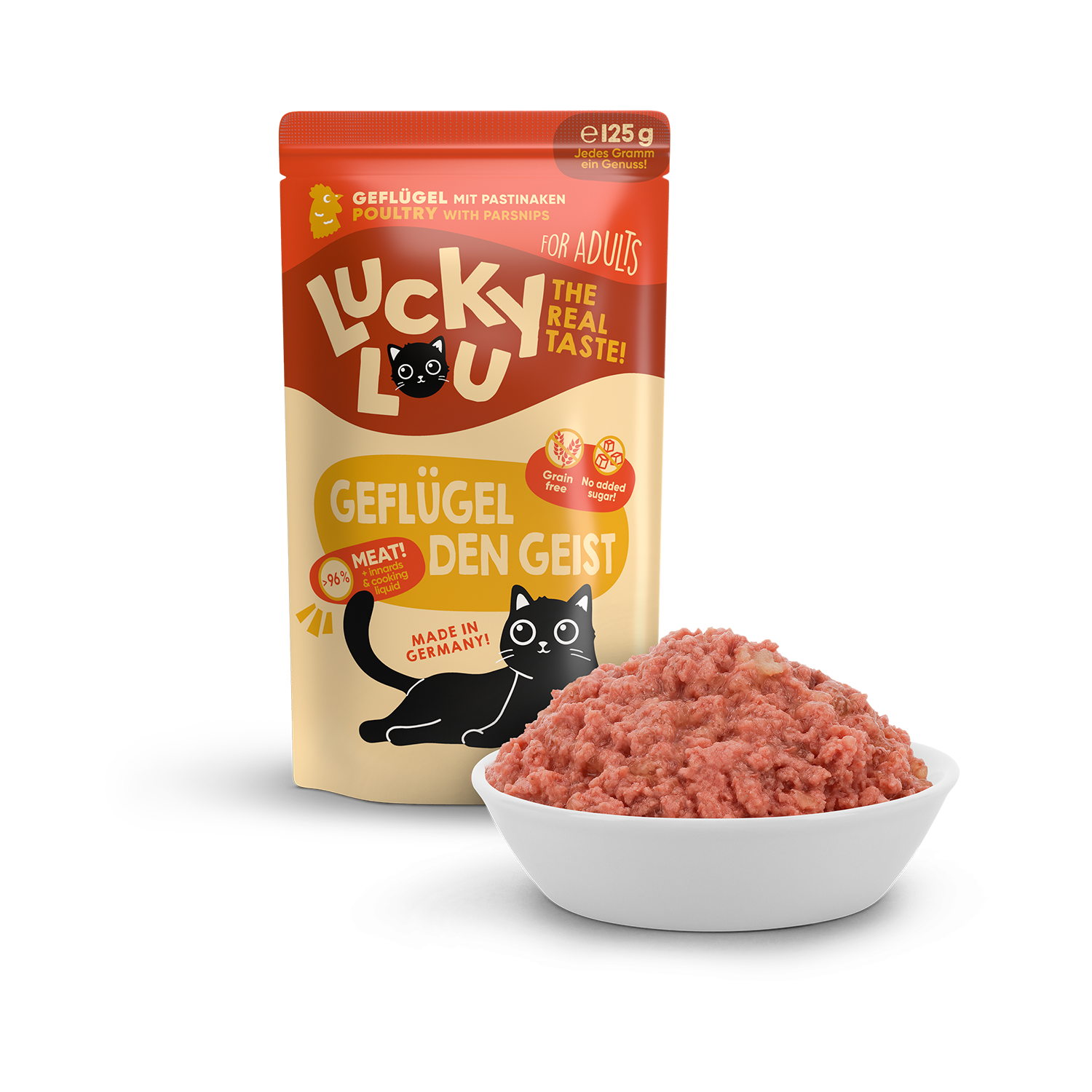 Lucky Lou Lifestage Adult Geflügel Frischebeutel/Pouch – Bild 2