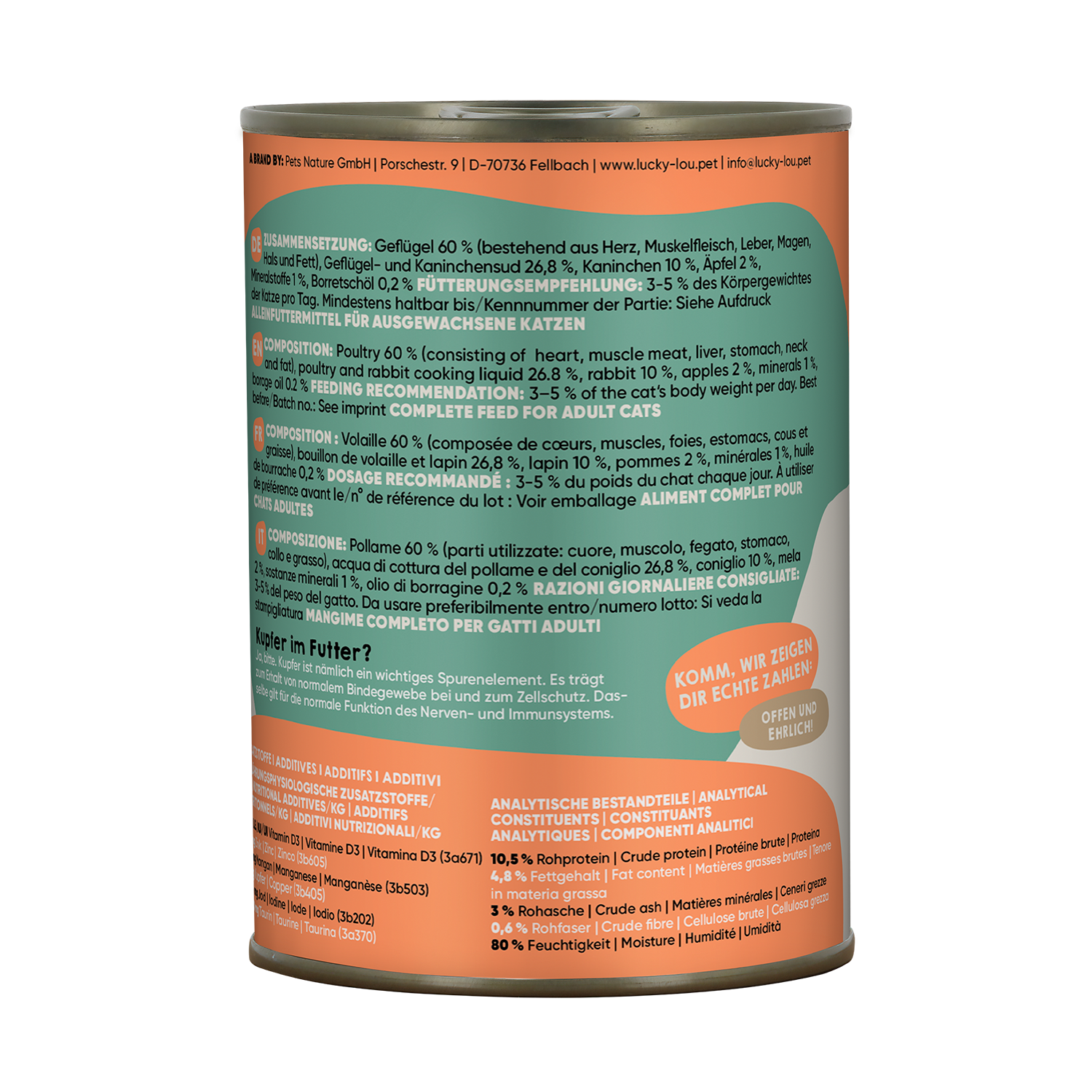 Lucky Lou Lifestage Adult Geflügel & Kaninchen Dose – Bild 3
