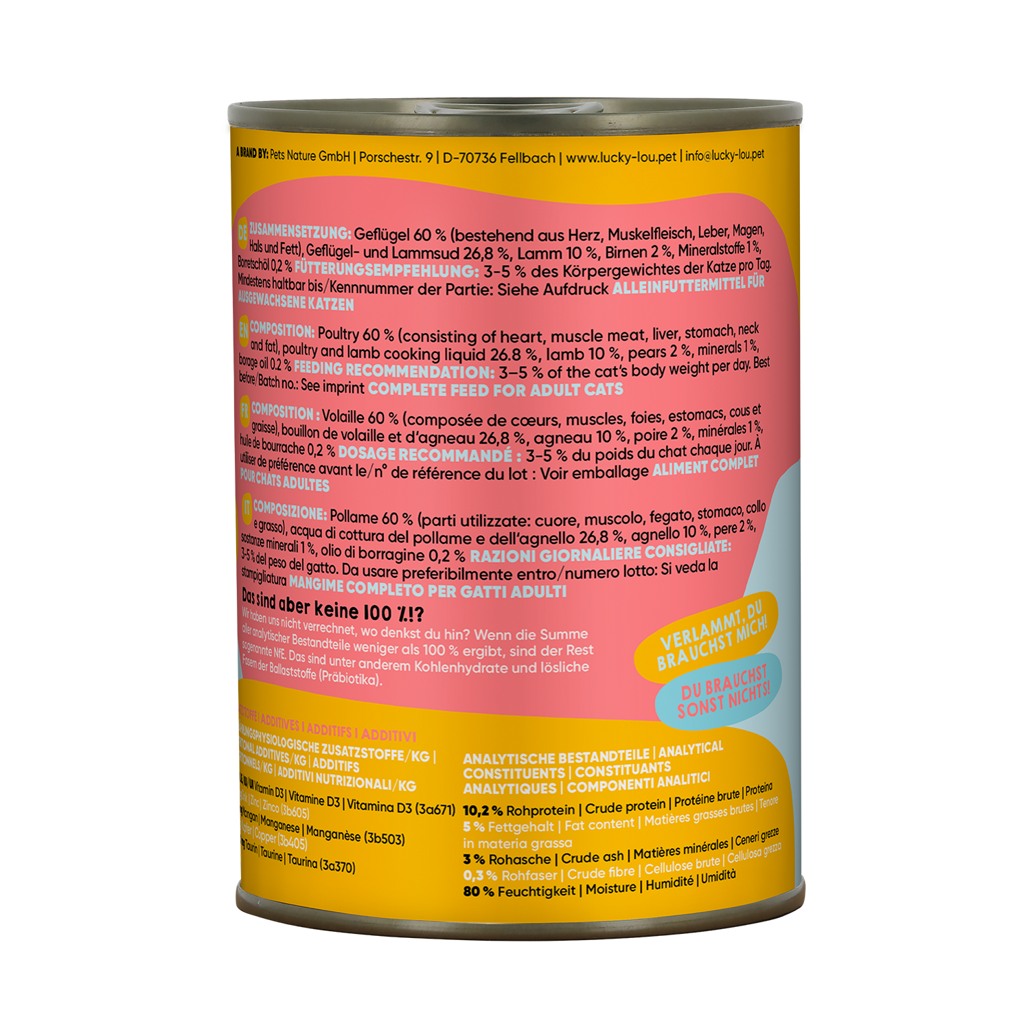 Lucky Lou Lifestage Adult Geflügel & Lamm Dose – Bild 3