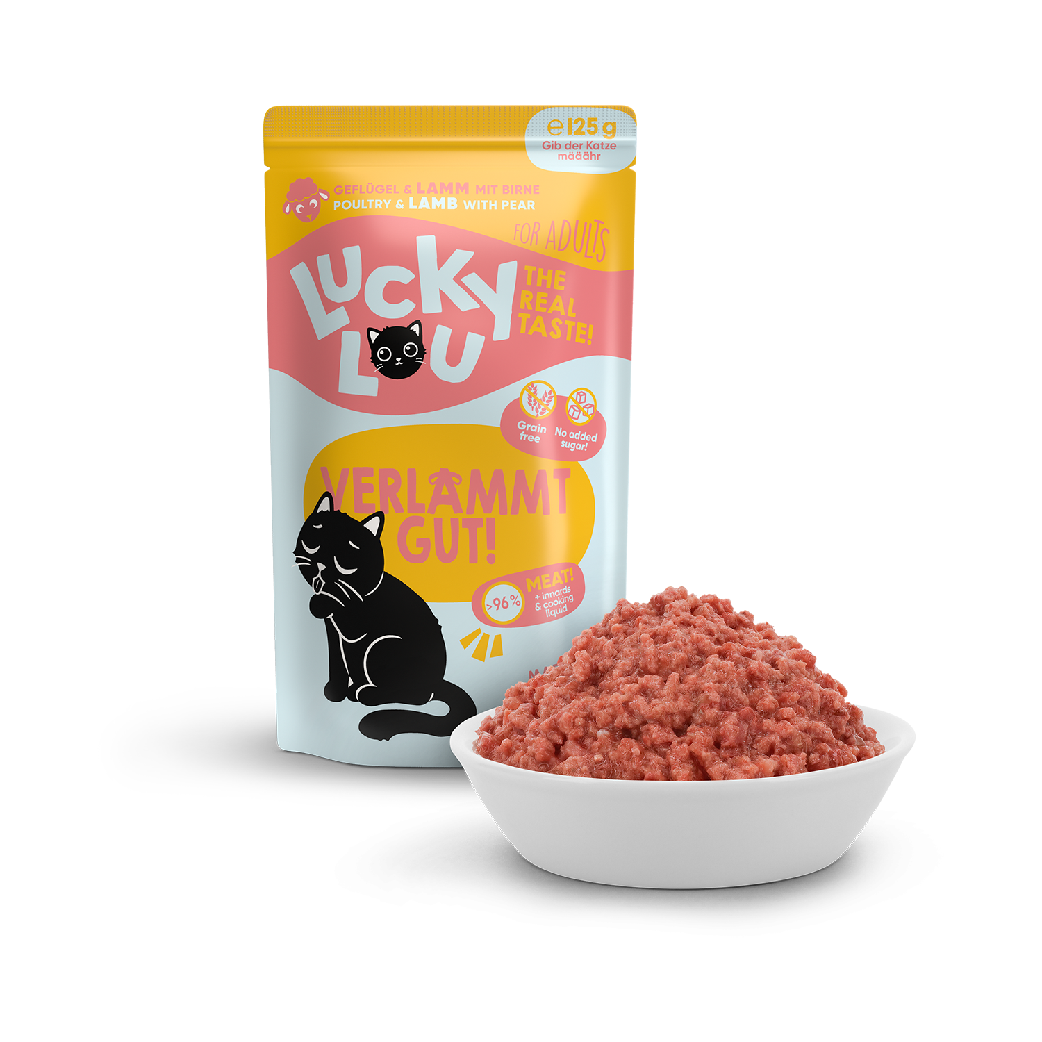 Lucky Lou Lifestage Adult Geflügel & Lamm Pouch/Frischebeutel – Bild 2