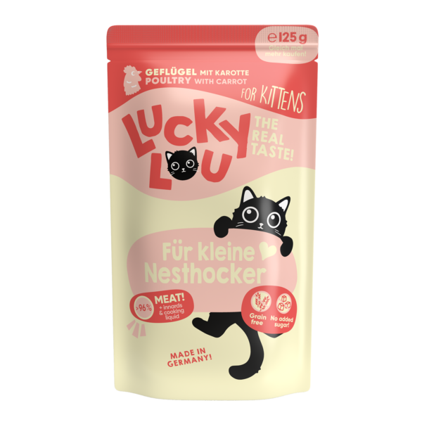 Lucky Lou Lifestage Kitten Geflügel Frischebeutel/Pouch