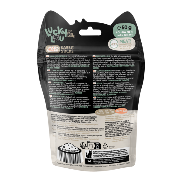 Lucky Lou Lucky Ones Sticks Huhn & Kaninchen 50g – Bild 4