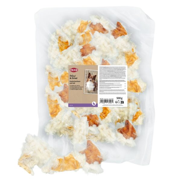 Trixie Kaninchenhaut mit Fell 500g