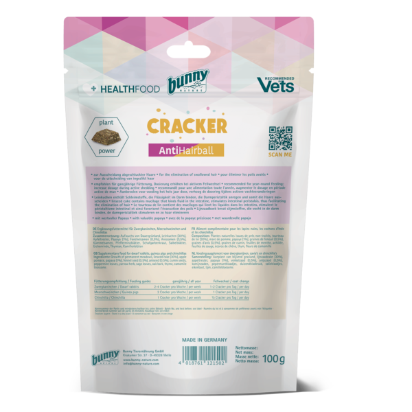 Bunny Nature Healthfood Antihairball Cracker 100g – Bild 2