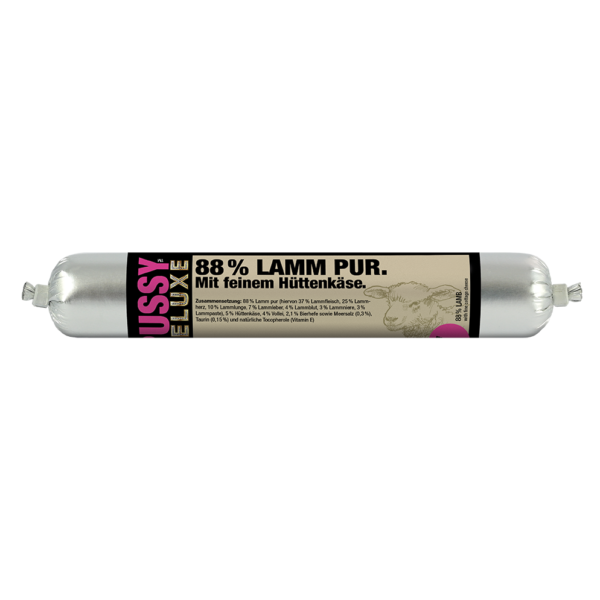 Fleischeslust - Pussy Deluxe Lamm pur mit feinem Hüttenkäse Mousse 100g