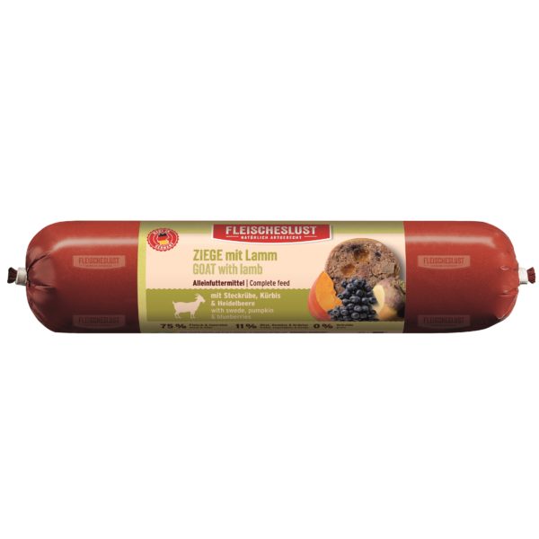 Fleischeslust - Ziege mit Lamm mit Steckrübe, Kürbis und Heidelbeere 400g
