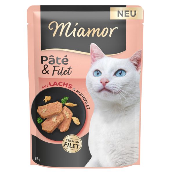 Miamor Pate + Filet mit Lachs 85g