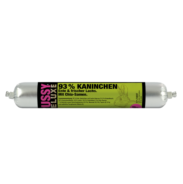 Fleischeslust - Pussy Deluxe Kaninchen, Ente & Lachs 100g Wurst