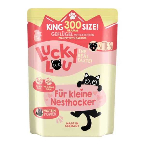 Lucky Lou Lifestage Kitten Geflügel Frischebeutel/Pouch – Bild 5