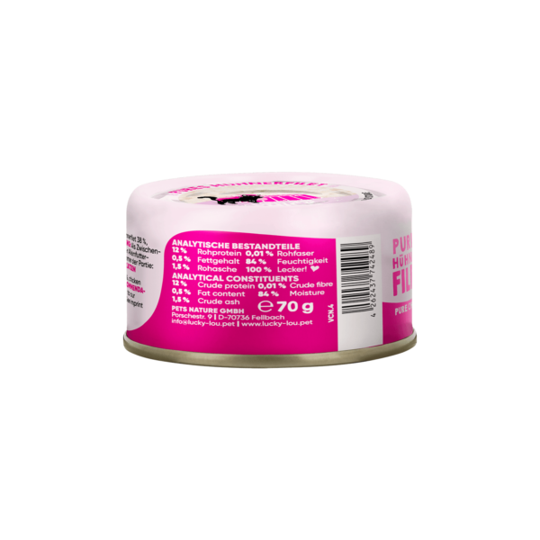 Lucky Lou Extrafood Hühnerfilet in Gelee 70g Dose – Bild 4